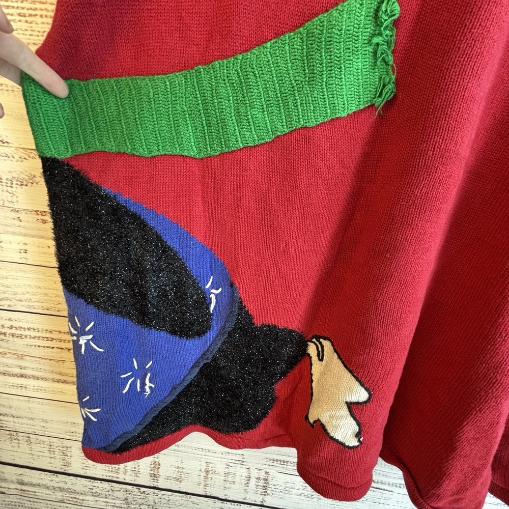 The Quacker Factory Christmas Sweater 2X Plus Penguin Red Graphic Kitsch Festive - Picture 7 of 13